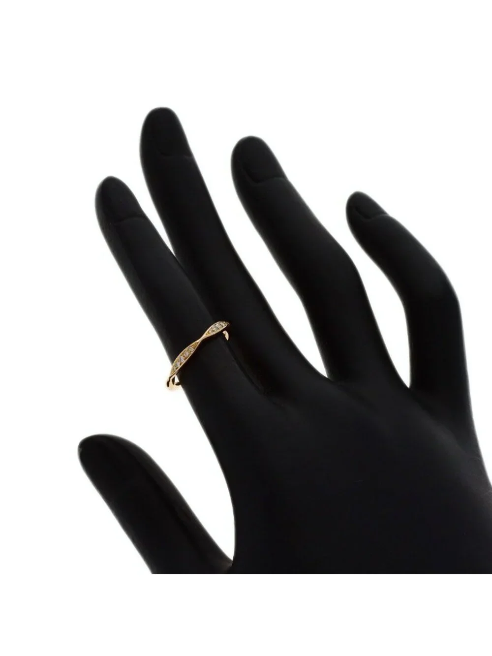 Chanel Camellia Half Diamond 46 Ring 18K Pink Gold
